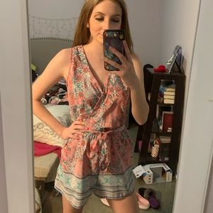 Paisley print romper